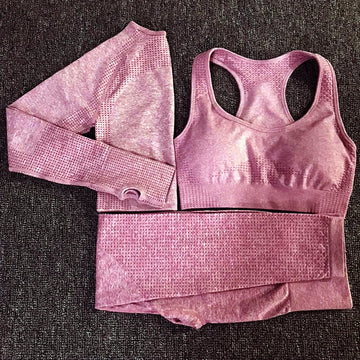 Move Like Diva 3-Piece Seamless Yoga Set Move Like Diva 3-Piece Seamless Yoga Set