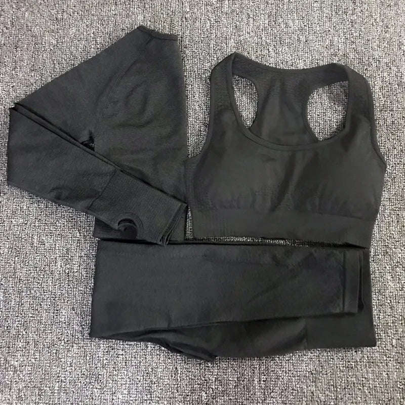 Move Like Diva 3-Piece Seamless Yoga Set