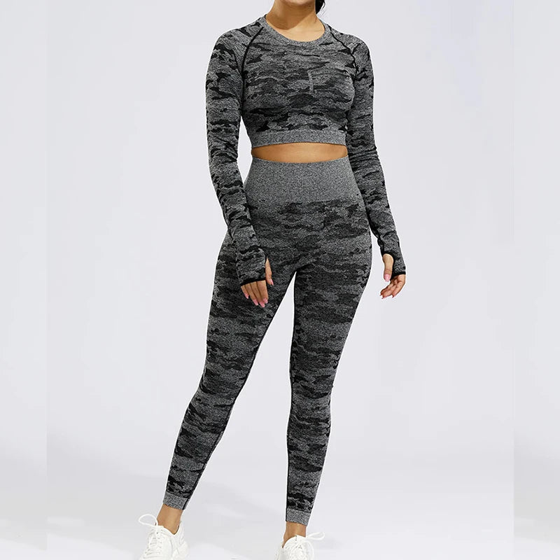 Move Like Diva Women's Camouflage Sports Suits Set