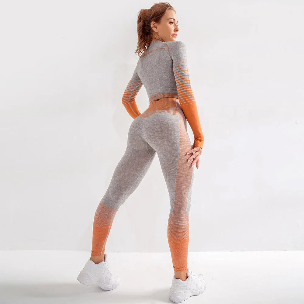 Move Like Diva Women's Seamless Yoga Sports Suits Set