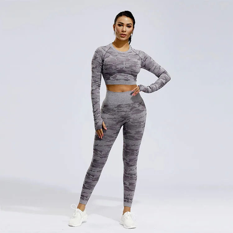 Move Like Diva Women's Camouflage Sports Suits Set