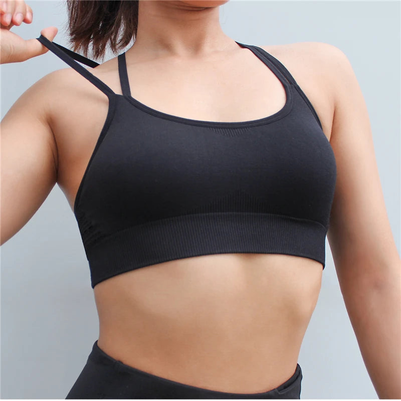 Women's High Impact Criss Cross Sports Bra with Pads