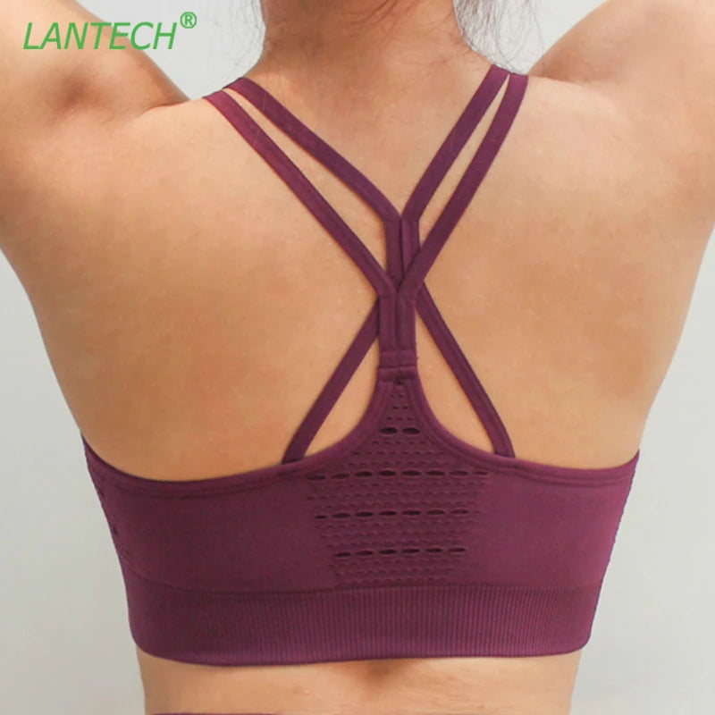 Women's High Impact Criss Cross Sports Bra with Pads