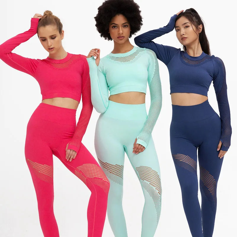 Move Like Diva Women's Seamless Sports Suits Set