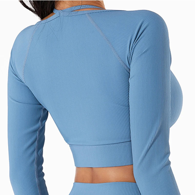 Move Like Diva Women's Seamless Yoga Crop Top