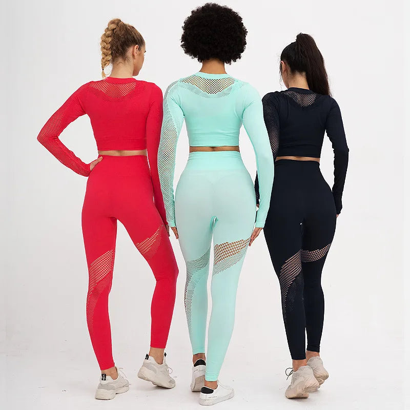 Move Like Diva Women's Seamless Sports Suits Set