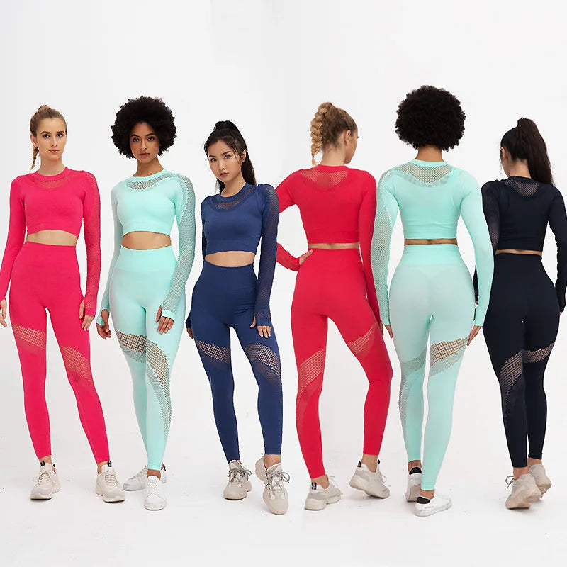 Move Like Diva Women's Seamless Sports Suits Set