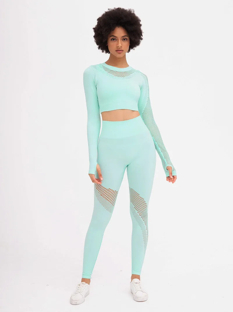 Move Like Diva Women's Seamless Sports Suits Set