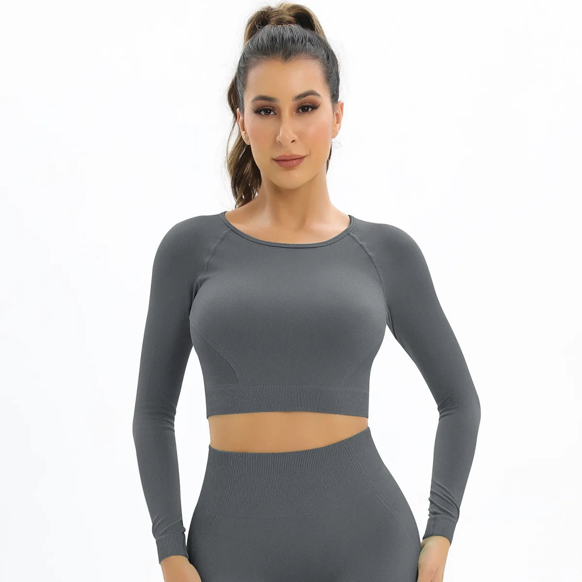 Move Like Diva Women's Seamless Yoga Crop Top